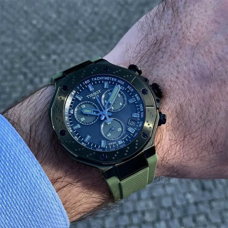 Tissot T-Race Sporty Chrono Green Men's Watch- T141.417.37.061.02